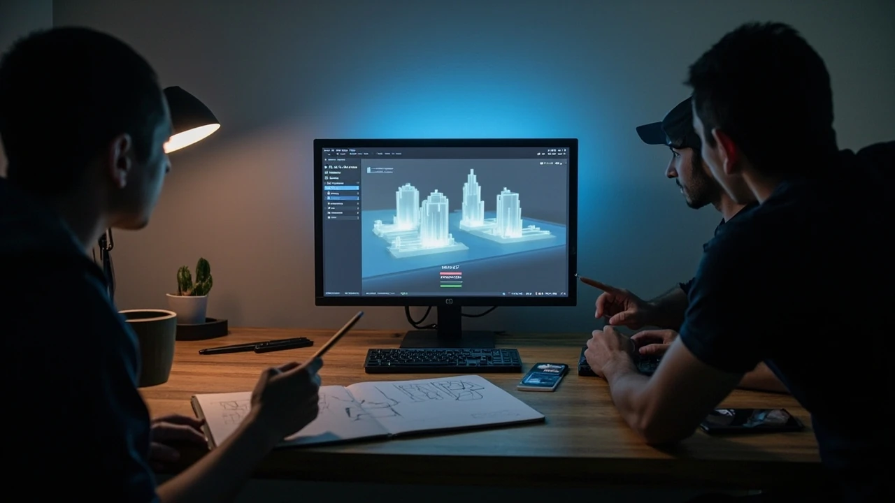 Developers reviewing a Roblox Studio build of the steal a brainrot 67 update