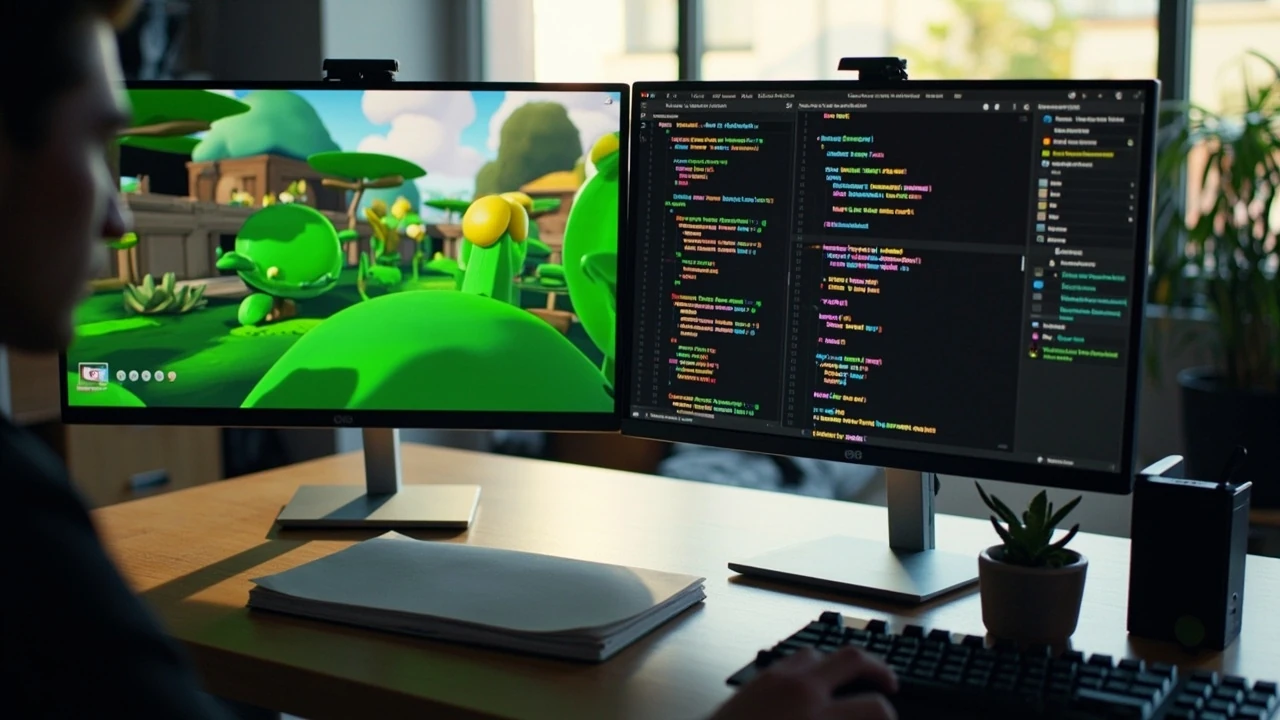 Editor analyzing code in plant vs brainrot redeem system on a monitor